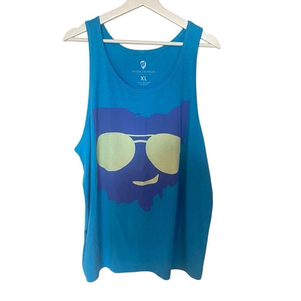 Where I’m from blue tank top women’s XL Ohio